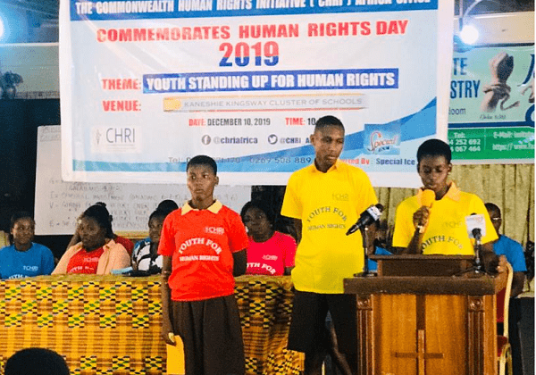 Students in Ghana celebrate Human Rights Day