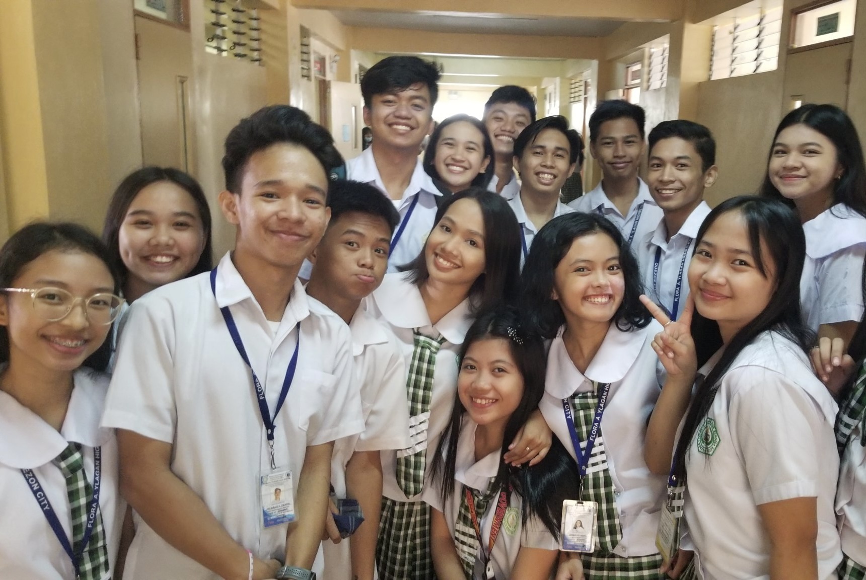 Students in the Philippines smile after learning about human rights